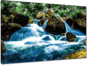 Festmények 120x80 Grafika Hegyi vízesés