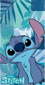 Disney Lilo és Stitch, A csillagkutya Blue Leaf fürdőlepedő, strand törölköző 70x140cm (Fast Dry)