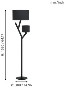Eglo 39889 - Állólámpa BALNARIO 2xE27/40W/230V