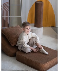 Barna kordbársony gyerek fotel Flip – Wigiwama