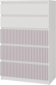 MIX M5 ARTEO komód 109, 70x109.5x40 cm, fehér-rózsaszín