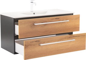 Vario Clam 100 alsó szekrény mosdóval antracit-tölgy