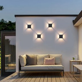 Brilagi - LED kültéri fali lámpatest QUADRAY LED/6W/230V fekete IP54
