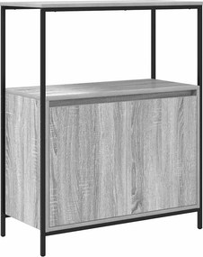 vidaXL szürke sonoma fürdőszobaszekrény polcokkal 76,5x35x95 cm
