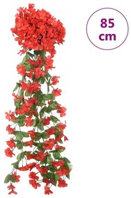3 db piros karácsonyi virágfüzér 85 cm