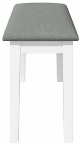 fehér tömörfa gumiból pad 110 cm