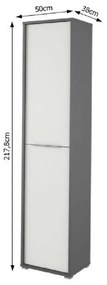 Polcosszekrény Hamila NEW TYP 06 (grafit + fehér). 1028760