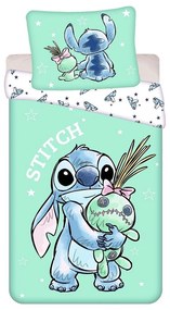 Mentazöld egyszemélyes pamut gyerek ágyneműhuzat 140x200 cm Lilo &amp; Stitch "Buddies" – Jerry Fabrics