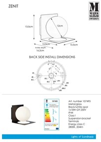 Markslöjd 107495 - Fürdőszobai fali lámpa ZENIT 1xG9/18W/230V IP44