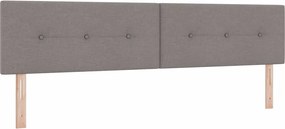 vidaXL LED ágytámla LED -es lámpákkal Tópszínű 200 cm Poliészter