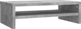vidaXL betonszürke szerelt fa monitorállvány 42 x 24 x 13 cm