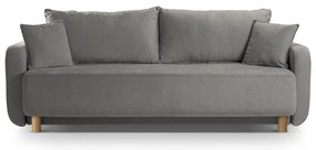 Szürke kinyitható tárolóhelyes kanapé 231 cm Elen – Micadoni