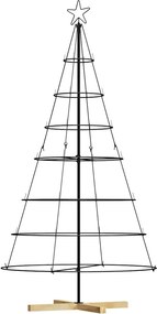 vidaXL Karácsonyi kúp fa állvánnyal Fekete 180,5 cm Acél
