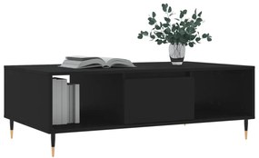 fekete szerelt fa dohányzóasztal 104 x 60 x 35 cm