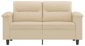 kétszemélyes krémszínű mikroszálas szövetkanapé 120 cm