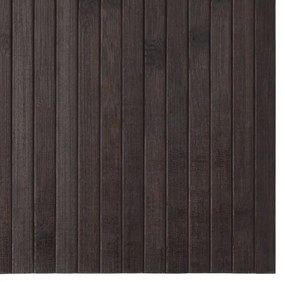 négyszögletű sötétbarna bambusz szőnyeg 60 x 300 cm