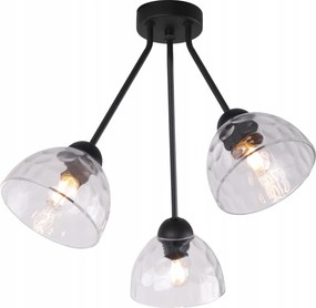 Mennyezeti Lámpa Csillár Fekete Üveg Átlátszó Loft Lámpabúra A Nappaliba