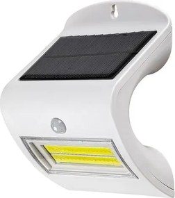 Napelemes kültéri led fali lámpa mozgásérzékelővel 2w 115lm 4000k fehér opava