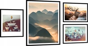 Szett 4db-os Képek Poszterek keretben KP026