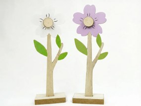 Fa virág FLORIA talapzaton, 18 cm - több színben Termék színe: Lila
