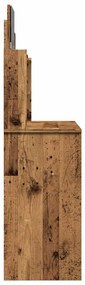 öltözőasztal tükörrel régi fa 96x39x142 cm