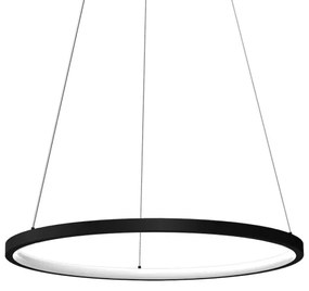 LED Csillár zsinóron HOOP LED/27W/230V átm. 50 cm 4000K fekete