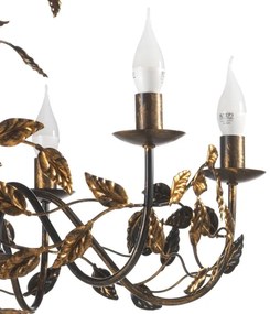 ONLI - Csillár láncon COLLANA 6xE14/6W/230V bronz/arany