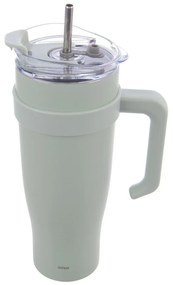 Zsályaszínű termobögre szívószállal 1,2 l Termo – Orion