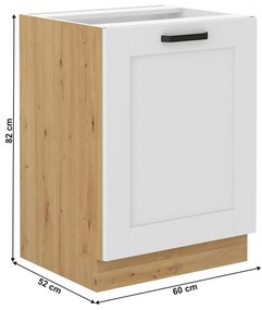 Alsószekrény Lesana 2 (fehér + artisan tölgy) 60 D 1F BB . 1063948