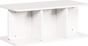vidaXL Dohányzóasztal Fehér 80 x 39,5 x 33,5 cm Tömör fenyőfa
