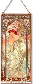 Alfons Mucha - Napszakok (Garnitúra) Pasztell üvegkép, falikép