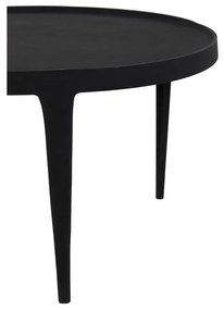 Fekete kerek dohányzóasztal szett 2 db-os ø 75 cm Tobias – Light &amp; Living