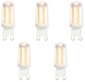 5 darabos G9 LED izzókészlet átlátszó 3,5W 480 lm 2700K