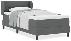 Boxspring Ágy Matrac Sötétszürke 90x200 cm Szövet