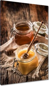 Vászonkép 80x120 Mézes befőttes üvegek méhészet