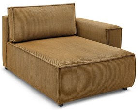 Mustársárga kordbársony kanapé modul (jobb oldali) Nihad modular – Bobochic Paris