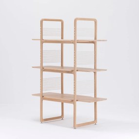 Muse könyvespolc tömör tölgyfából, magasság 140 cm - Gazzda