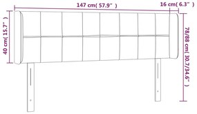 rózsaszín bársony fejtámla 147x16x78/88 cm