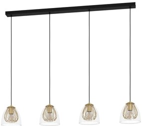 Eglo 390038 - Csillár zsinóron JAZMINIA 4xE27/40W/230V arany