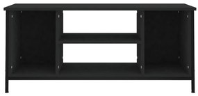 fekete szerelt fa TV-szekrény 102x35x45 cm