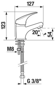 JIKA H3111N10041101 - TALAS mosdócsaptelep 12,3 cm, fényes króm