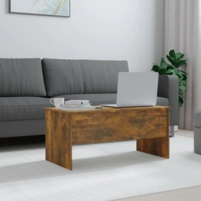 Füstös tölgy színű szerelt fa dohányzóasztal 102x50,5x46,5 cm