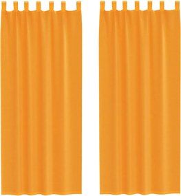 vidaXL 2 db narancssárga fátyolfüggönyök hurokkal 140x260 cm
