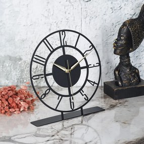 Bunella fekete fém falióra, Ø25 cm