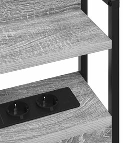 Fejtámla LED -es lámpákkal Szürke sonoma 100 cm Faanyag