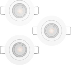 Eglo 902235 -SZETT 3xLED fürdőszobai beépíthető mennyezeti lámpa BARRANCO 1xGU10/4,5W/230V IP44 fehér