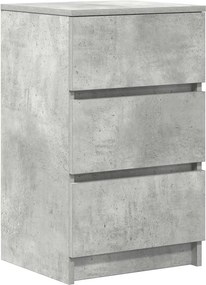 vidaXL betonszürke éjjeliszekrény 3 fiókos 39x35x65 cm
