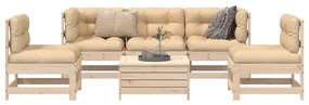 vidaXL 6 részes tömör fenyőfa kerti kanapészett