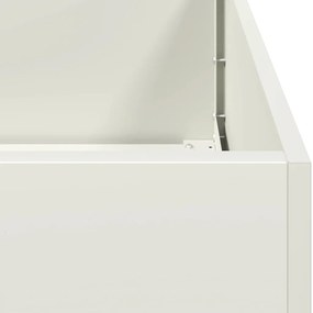 vidaXL ültetvény Fehér 120x40x80 cm Hidegen hengerelt acélból