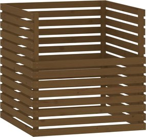 vidaXL barna tömör fenyőfa komposztáló 100 x 100 x 102 cm